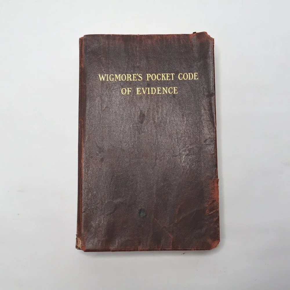 Wigmores Pocket Code of Evidence Law 1st Ed 1910 Antique Book w Inscriptions SEE